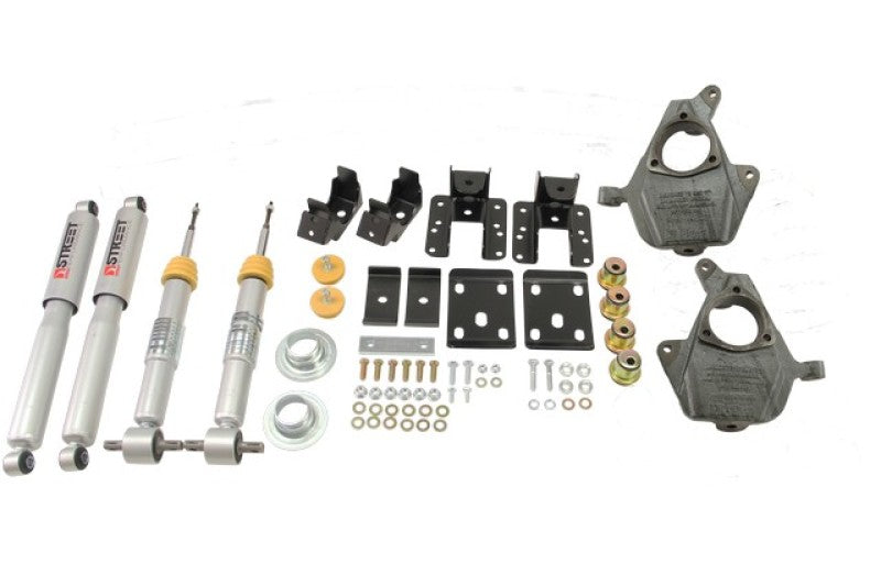Belltech LOWERING KIT 14 Chev/GM Silverado/Sierra All Cabs 2WD 3in to 4in Front/7in Rear with Shocks Belltech LOWERING KIT 14 Chev/GM Silverado/Sierra All Cabs 2WD 3in to 4in Front/7in Rear with Shocks