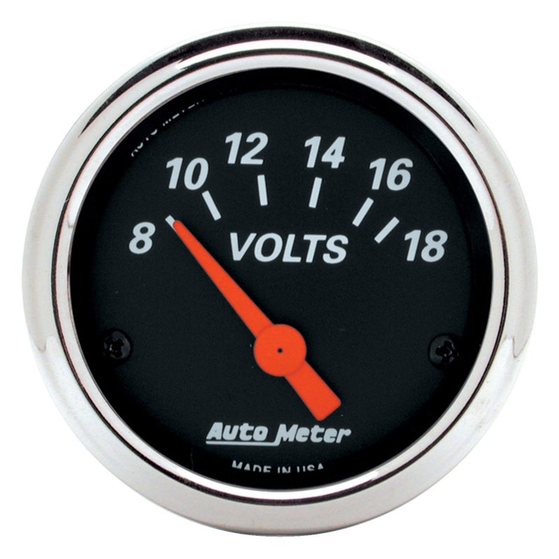 Autometer Designer Black 2 1/16in 18 Volt Electronic Voltage Gauge Autometer Designer Black 2 1/16in 18 Volt Electronic Voltage Gauge