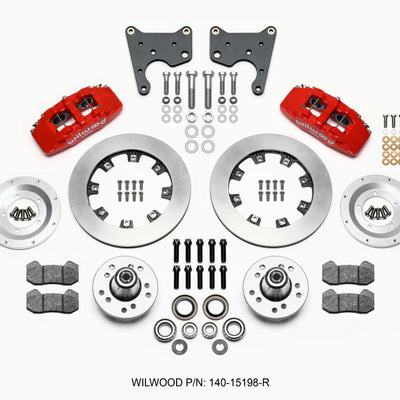 Wilwood Dynapro 6 Front Hub Kit 12.19in Red 65-72 CDP C Body -Drum