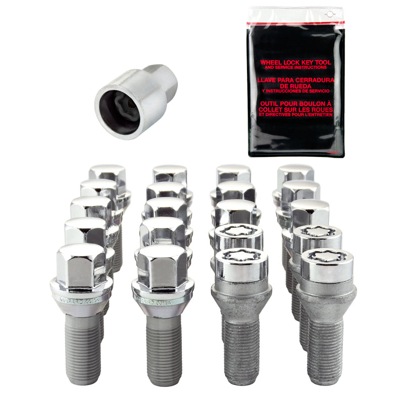 McGard 5 Lug Hex Install Kit w/Locks (Cone Seat Bolt) M14X1.25 / 17mm Hex / 27.5mm Shank L. - Chrome McGard 5 Lug Hex Install Kit w/Locks (Cone Seat Bolt) M14X1.25 / 17mm Hex / 27.5mm Shank L. - Chrome