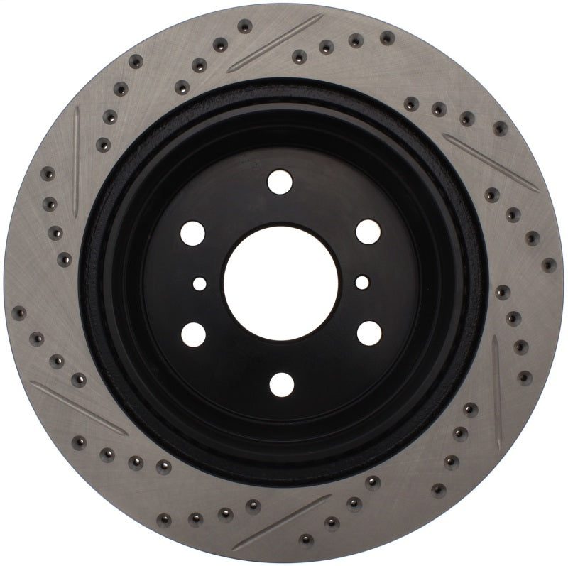 StopTech 07-10 GMC Sierra (w/ Rear Drum) / 07-09 GMC Yukon Rear Left Slotted & Drilled Rotor StopTech 07-10 GMC Sierra (w/ Rear Drum) / 07-09 GMC Yukon Rear Left Slotted & Drilled Rotor