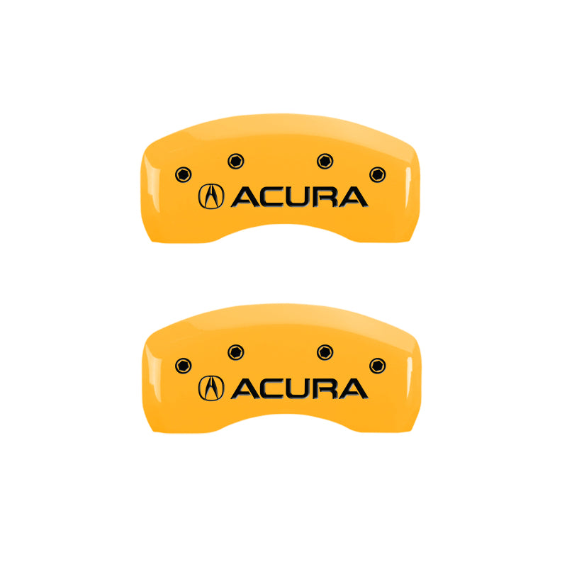 MGP 4 Caliper Covers Engraved Front & Rear Acura Yellow finish black ch MGP 4 Caliper Covers Engraved Front & Rear Acura Yellow finish black ch