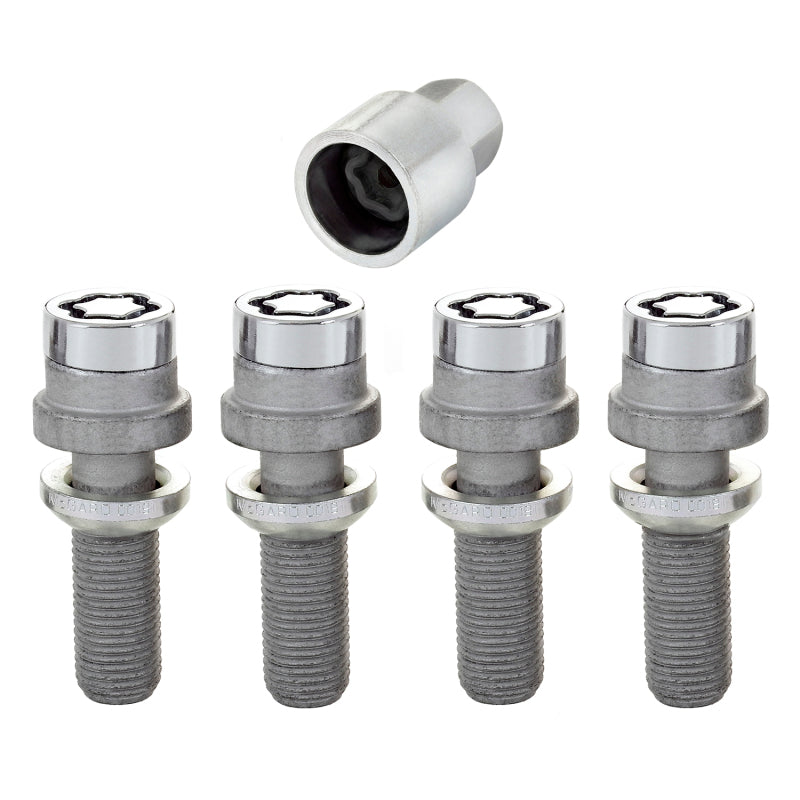 McGard Wheel Lock Bolt Set - 4pk. (Radius Seat) M14X1.5 / 19mm Hex / 35.4mm Shank Length - Chrome McGard Wheel Lock Bolt Set - 4pk. (Radius Seat) M14X1.5 / 19mm Hex / 35.4mm Shank Length - Chrome