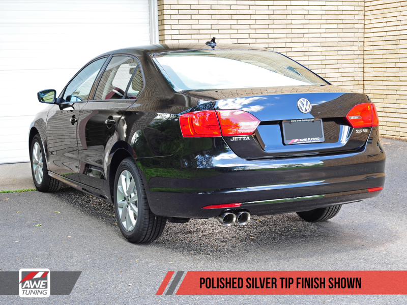 AWE Tuning Mk6 Jetta 2.5L Track Edition Exhaust - Polished Silver Tips AWE Tuning Mk6 Jetta 2.5L Track Edition Exhaust - Polished Silver Tips