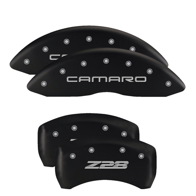 MGP 4 Caliper Covers Engraved Front & Rear MOPAR Black finish silver ch MGP 4 Caliper Covers Engraved Front & Rear MOPAR Black finish silver ch
