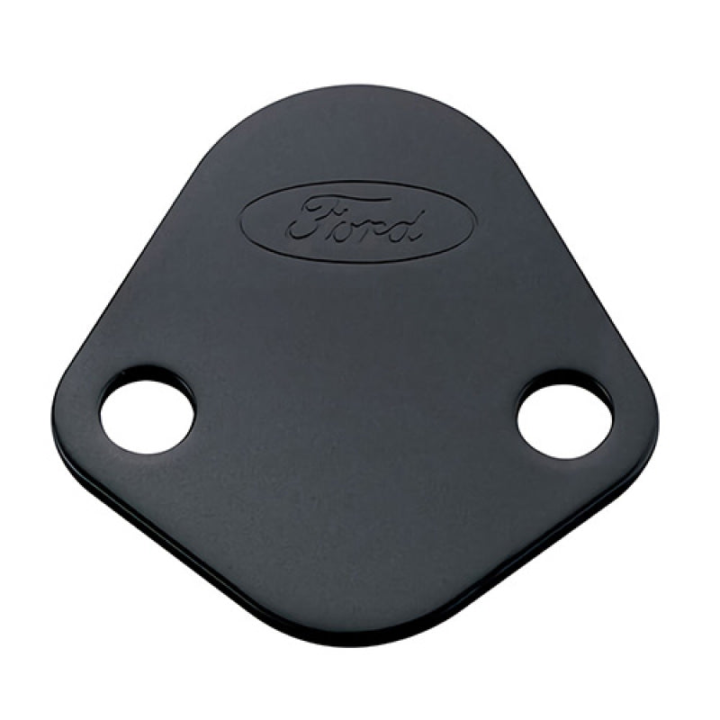 Ford Racing Fuel Pump Block Off Plate - Black Crinkle Finish w/ Ford Oval Ford Racing Fuel Pump Block Off Plate - Black Crinkle Finish w/ Ford Oval