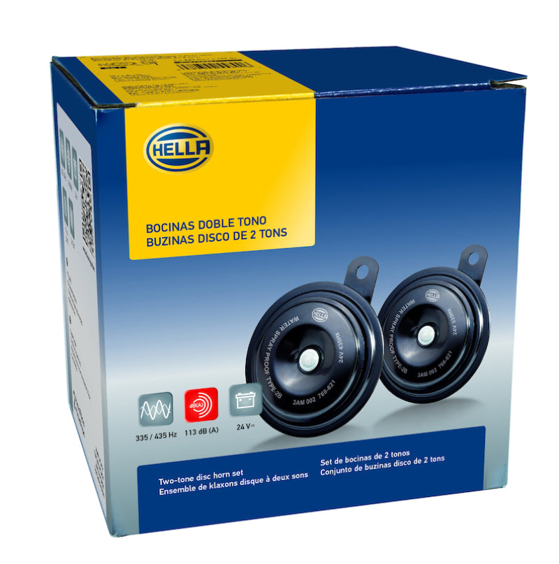 Hella Horn Kit Bx Blk Disc 92Mm 24V Univ Hella Horn Kit Bx Blk Disc 92Mm 24V Univ