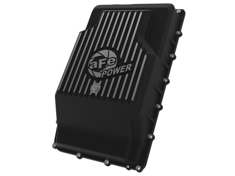 aFe 17-24 Ford F-150 10R60/10R80 Pro Series Rear Transmission Pan Black w/ Machined Fins aFe 17-24 Ford F-150 10R60/10R80 Pro Series Rear Transmission Pan Black w/ Machined Fins