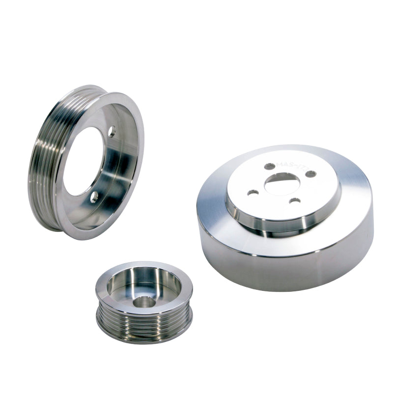 BBK 94-95 Mustang 5.0 Underdrive Pulley Kit - Lightweight CNC Billet Aluminum (3pc) BBK 94-95 Mustang 5.0 Underdrive Pulley Kit - Lightweight CNC Billet Aluminum (3pc)