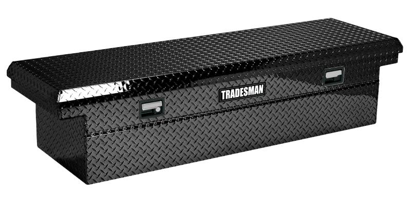 Tradesman Aluminum Single Lid Cross Bed Low-Profile Truck Tool Box (70in.) - Black Tradesman Aluminum Single Lid Cross Bed Low-Profile Truck Tool Box (70in.) - Black