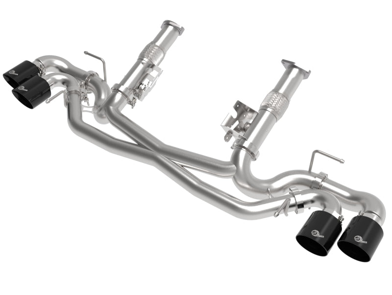 aFe MACH Force-Xp 3in to 2-1/2in 304SS Cat-Back (No Muff.) 2020 Chevy Corvette (C8) 6.2L - Black Tip aFe MACH Force-Xp 3in to 2-1/2in 304SS Cat-Back (No Muff.) 2020 Chevy Corvette (C8) 6.2L - Black Tip