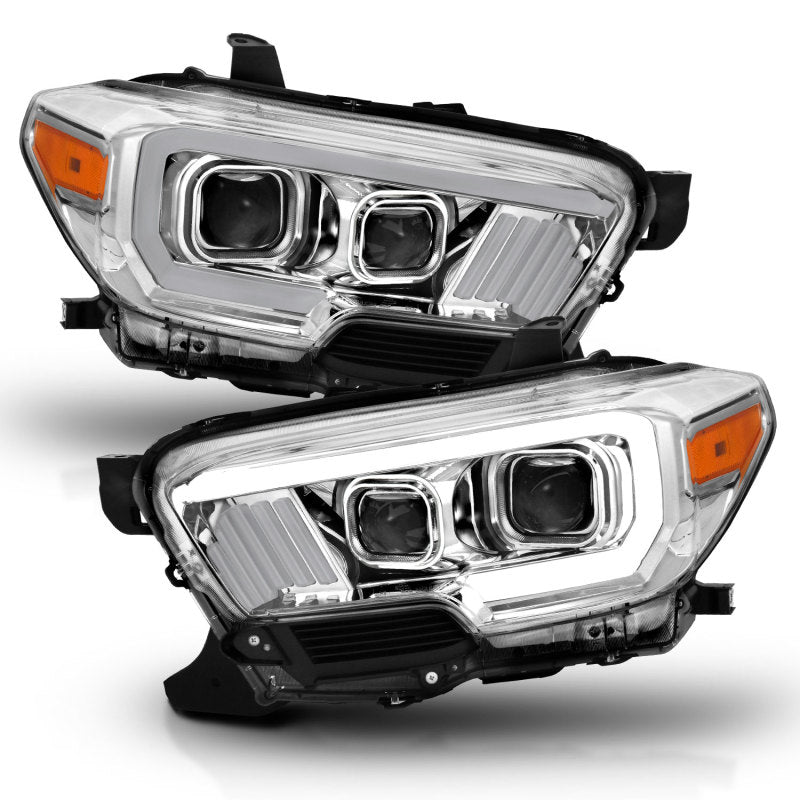 ANZO 2016-2017 Toyota Tacoma Projector Headlights w/ Plank Style Design Chrome/Amber w/ DRL ANZO 2016-2017 Toyota Tacoma Projector Headlights w/ Plank Style Design Chrome/Amber w/ DRL