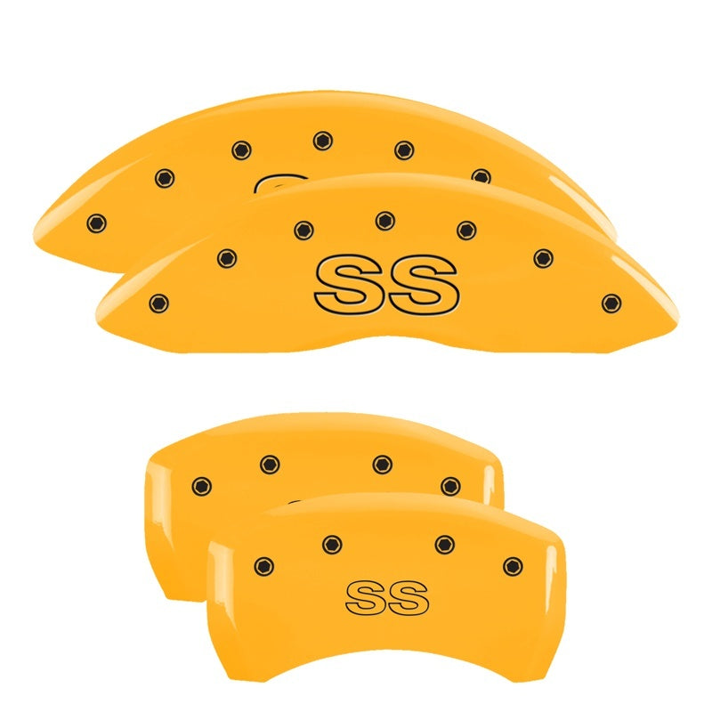 MGP 4 Caliper Covers Engraved Front & Rear Classic/SS Yellow Finish Black Char 2000 Chevrolet Camaro MGP 4 Caliper Covers Engraved Front & Rear Classic/SS Yellow Finish Black Char 2000 Chevrolet Camaro