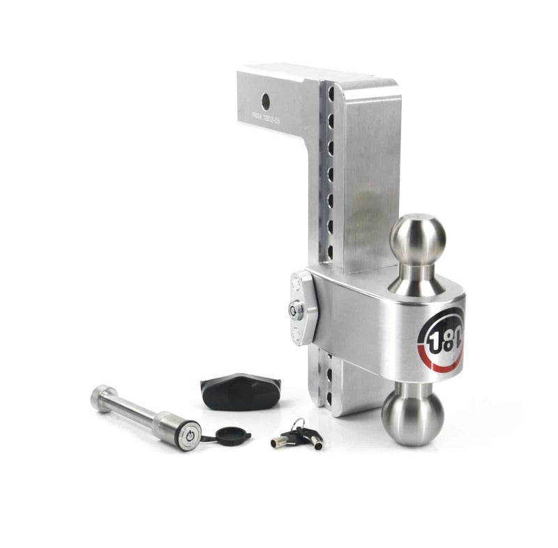 Weigh Safe 180 Hitch 10in Drop Hitch & 2.5in Shank (10K/18.5K GTWR) w/WS05 - Aluminum Weigh Safe 180 Hitch 10in Drop Hitch & 2.5in Shank (10K/18.5K GTWR) w/WS05 - Aluminum