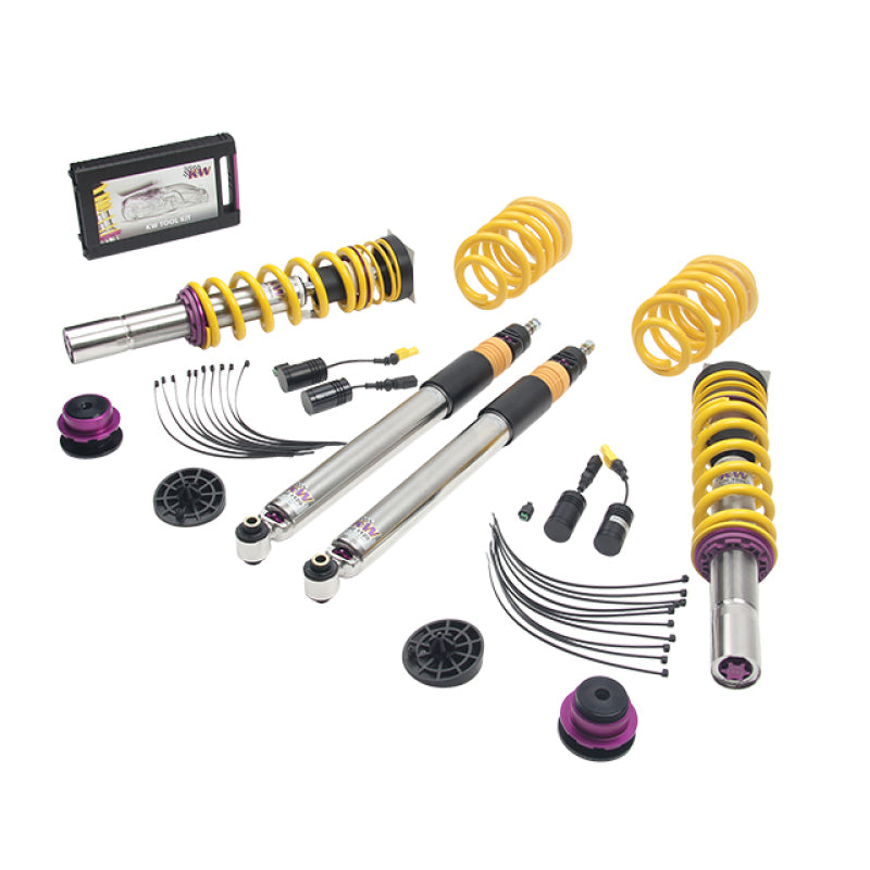 KW Coilover Kit V3 2017+ Audi A4 (B9) Sedan 2wd w/ Electronic Dampers KW Coilover Kit V3 2017+ Audi A4 (B9) Sedan 2wd w/ Electronic Dampers
