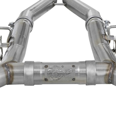 aFe MACH Force-Xp 3in 304 SS Cat-Back Exhaust 15-20 Dodge Charger Hellcat V8-6.2L/6.4L w/o Muffler
