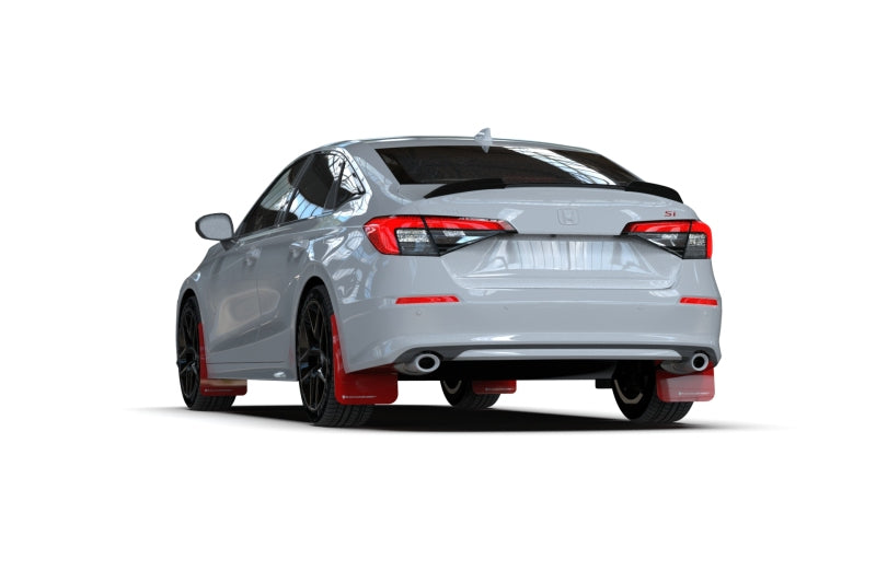 Rally Armor 22-25 Honda Civic/Civic Si/Sport Red UR Mud Flap w/White Logo Rally Armor 22-25 Honda Civic/Civic Si/Sport Red UR Mud Flap w/White Logo