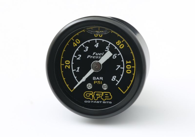 GFB Fuel Pressure Gauge (Suits 8050/8060) 40mm 1-1/2in 1/8MPT Thread 0-120PSI GFB Fuel Pressure Gauge (Suits 8050/8060) 40mm 1-1/2in 1/8MPT Thread 0-120PSI