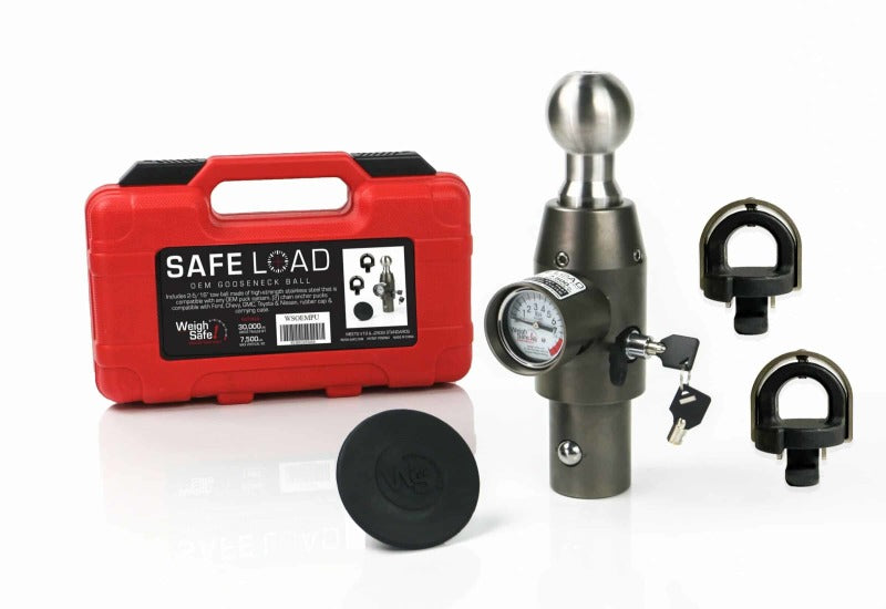 Weigh Safe OEM Gooseneck Ball for Ford/Chevrolet w/Pucks (30K GTWR) - Stainless Steel Weigh Safe OEM Gooseneck Ball for Ford/Chevrolet w/Pucks (30K GTWR) - Stainless Steel