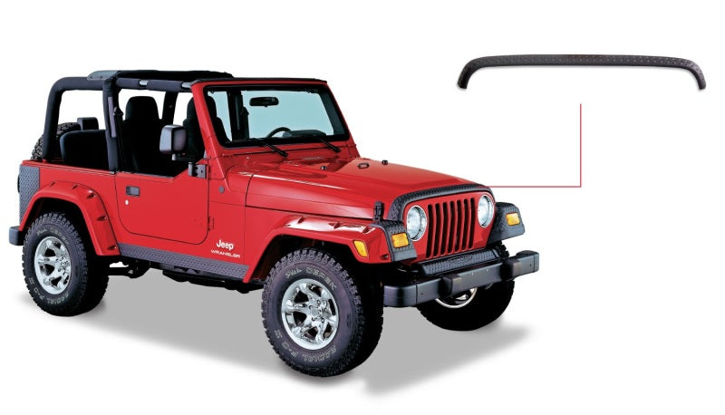 Bushwacker 98-06 Jeep TJ Trail Armor Hood Stone Guard - Black Bushwacker 98-06 Jeep TJ Trail Armor Hood Stone Guard - Black
