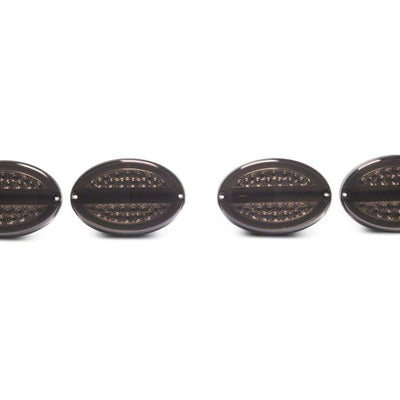 Raxiom 97-04 Chevrolet Corvette C5 Axial Series LED Tail Lights- Chrome Housing- Smoked Lens