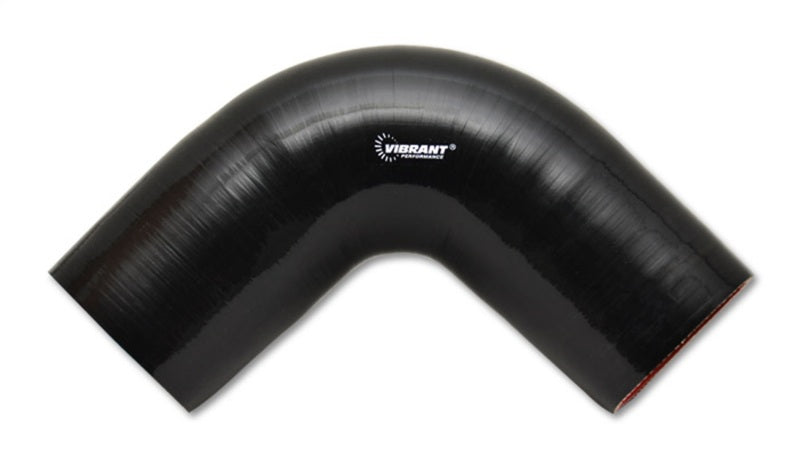 Vibrant 4 Ply Reinforced Silicone Elbow Connector - 3.5in I.D. - 90 deg. Elbow (BLACK) Vibrant 4 Ply Reinforced Silicone Elbow Connector - 3.5in I.D. - 90 deg. Elbow (BLACK)