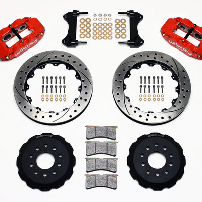 Wilwood Narrow Superlite 6R Front Hat Kit 13.06in Drilled Red 98-02 Camaro/Firebird