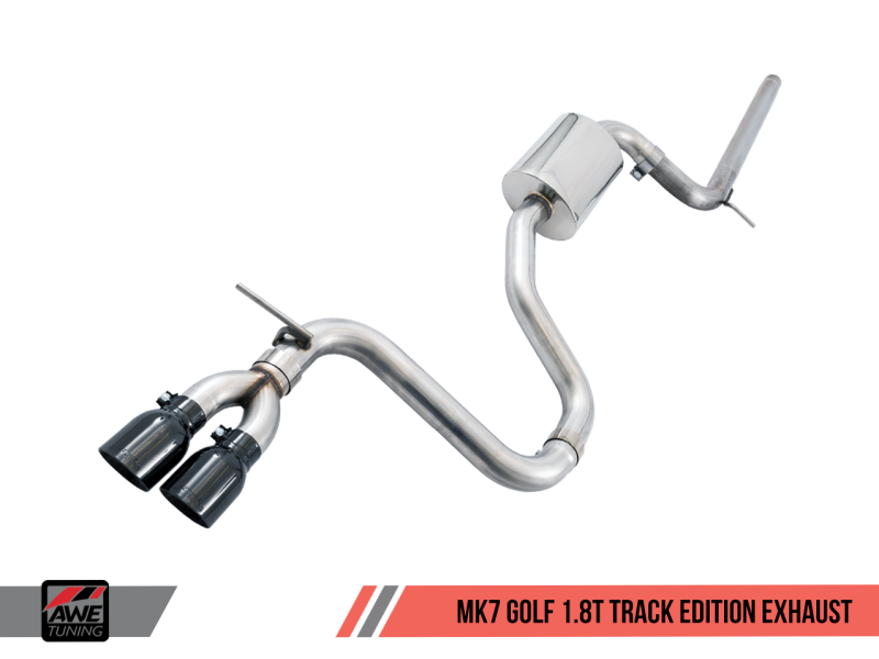AWE Tuning VW MK7 Golf 1.8T Track Edition Exhaust w/Chrome Silver Tips (90mm) AWE Tuning VW MK7 Golf 1.8T Track Edition Exhaust w/Chrome Silver Tips (90mm)