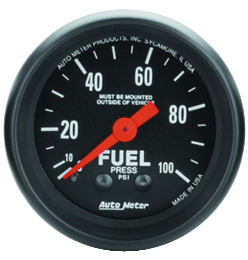 Autometer Z Series 52mm 0-100 PSI Mechanical Fuel Pressure Gauge Autometer Z Series 52mm 0-100 PSI Mechanical Fuel Pressure Gauge