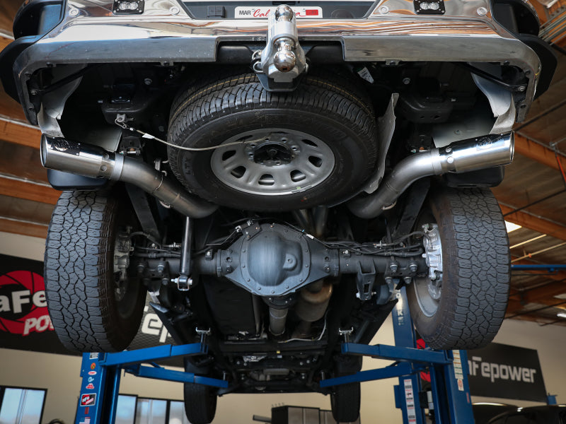 aFe Large Bore-HD 4in 409SS DPF-Back Exhaust System w/Polished Tips 20 GM Diesel Trucks V8-6.6L aFe Large Bore-HD 4in 409SS DPF-Back Exhaust System w/Polished Tips 20 GM Diesel Trucks V8-6.6L