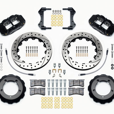 Wilwood Narrow Superlite 4R Front Hat Kit 12.88in Drilled 76-77 Ford Bronco Dana 44 w/Lines