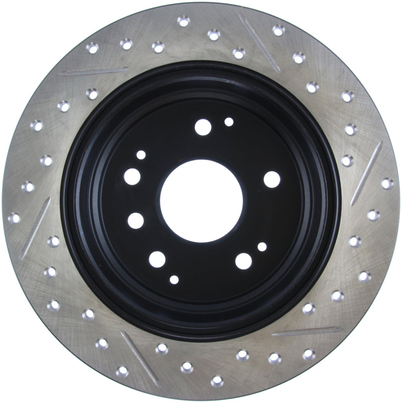 StopTech 04-08 Acura TL / 03-09 honda Element Slotted & Drilled Right Rear Rotor StopTech 04-08 Acura TL / 03-09 honda Element Slotted & Drilled Right Rear Rotor