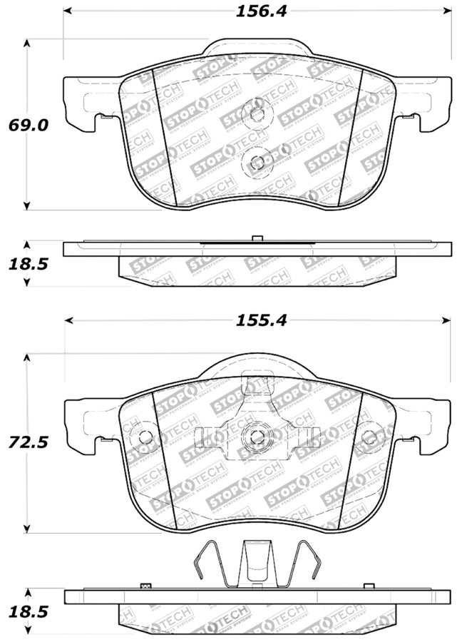 StopTech Performance 01-09 Volvo S60 / 99-06 S80 / 01-07 V70/V70R Front Brake Pads StopTech Performance 01-09 Volvo S60 / 99-06 S80 / 01-07 V70/V70R Front Brake Pads