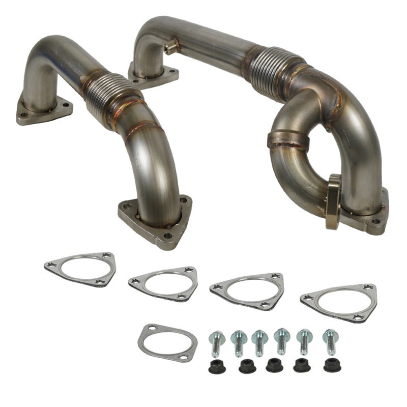 BD Diesel 08-10 Ford F-250/F-350/F-450/F-550 Powerstroke 6.4L Up Pipes Kit w/Manifold Set BD Diesel 08-10 Ford F-250/F-350/F-450/F-550 Powerstroke 6.4L Up Pipes Kit w/Manifold Set