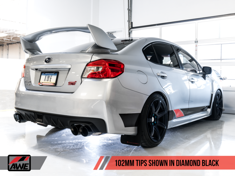 AWE Tuning Subaru STI VA / WRX GV / STI GV Sedan Touring Edition Exhaust - Diamond Black Tip (102mm) AWE Tuning Subaru STI VA / WRX GV / STI GV Sedan Touring Edition Exhaust - Diamond Black Tip (102mm)