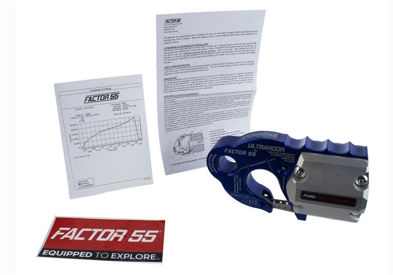 Ford Racing Factor 55 UltraHook w/Rope Guard - Blue Ford Racing Factor 55 UltraHook w/Rope Guard - Blue