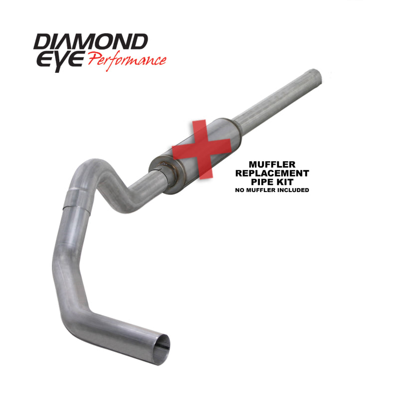 Diamond Eye KIT 4in CB MFLR RPLCMENT PIPE SGL AL: 2004.5-2007.5 DODGE CUMMINS 600 Diamond Eye KIT 4in CB MFLR RPLCMENT PIPE SGL AL: 2004.5-2007.5 DODGE CUMMINS 600