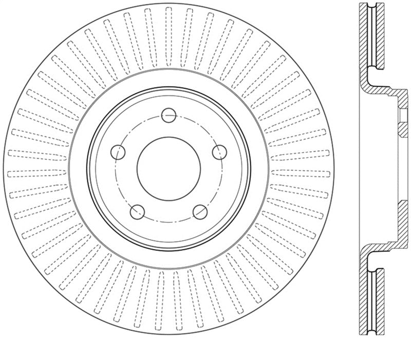 StopTech 14.5+ Ford Focus ST Front Left Slotted Performance Rotor StopTech 14.5+ Ford Focus ST Front Left Slotted Performance Rotor