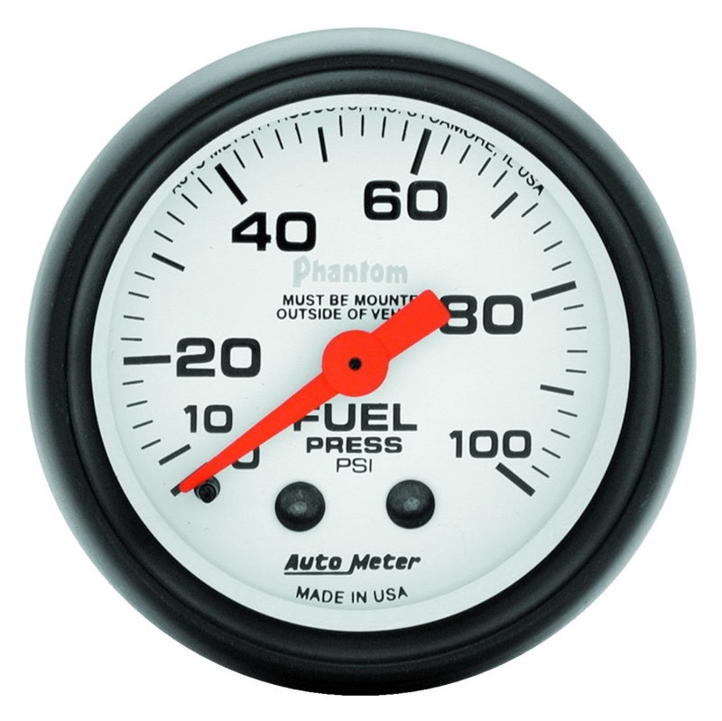 Autometer Phantom 52mm 100 PSI Mechanical Fuel Pressure Gauge Autometer Phantom 52mm 100 PSI Mechanical Fuel Pressure Gauge