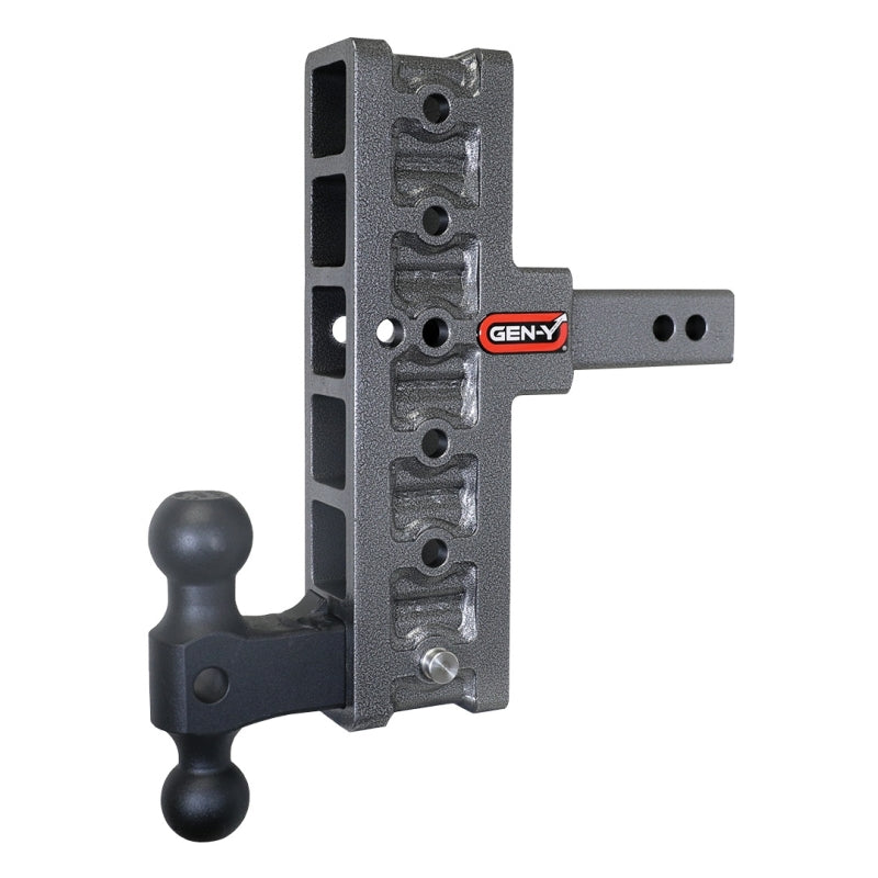 Gen-Y Mega Duty 2in Shank 7.5in Offset Drop 2K TW 16K Hitch w/GH-051 Dual-Ball Gen-Y Mega Duty 2in Shank 7.5in Offset Drop 2K TW 16K Hitch w/GH-051 Dual-Ball