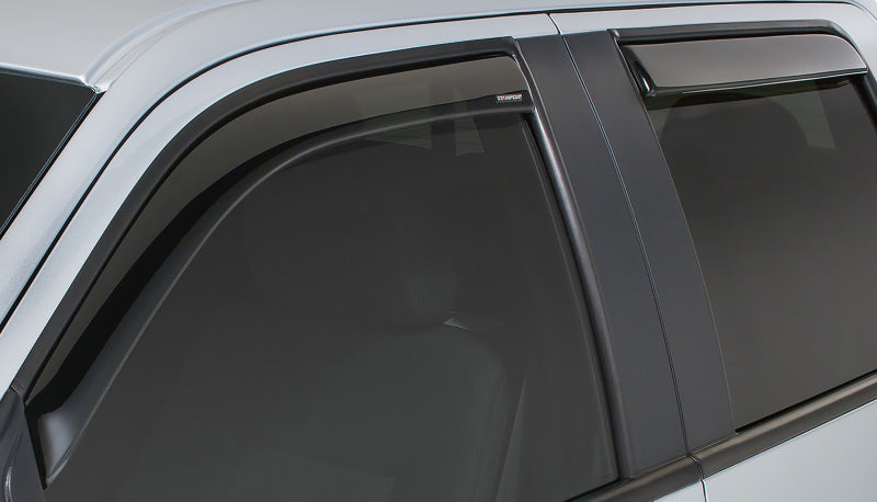 Stampede 2019 Chevy Silverado 1500 Crew Cab Pickup Snap-Inz Sidewind Deflector 4pc - Smoke Stampede 2019 Chevy Silverado 1500 Crew Cab Pickup Snap-Inz Sidewind Deflector 4pc - Smoke