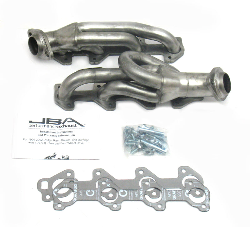 JBA 04-07 Dodge Dakota 4.7L PowerTech 1-1/2in Primary Raw 409SS Cat4Ward Header JBA 04-07 Dodge Dakota 4.7L PowerTech 1-1/2in Primary Raw 409SS Cat4Ward Header