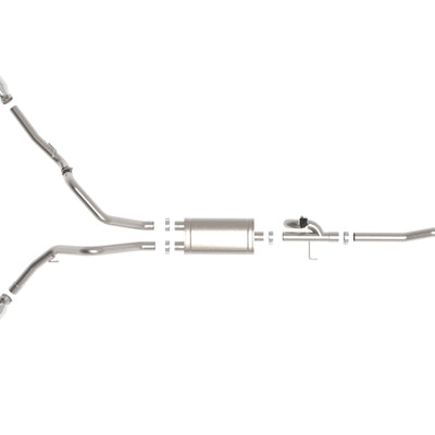 aFe Gemini XV 3in 304 SS Cat-Back Exhaust 2021 Ford F-150 V6 2.7L/3.5L (tt)/V8 5.0L w/ Polished Tips