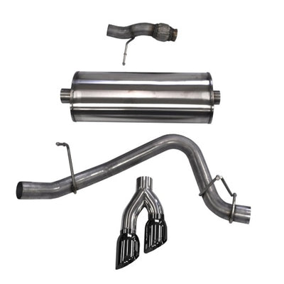 Corsa 2015-2020 Chevy Tahoe/GMC Yukon Cat-Back Exhaust Sport 3in Single Side Twin Black 4in Tips