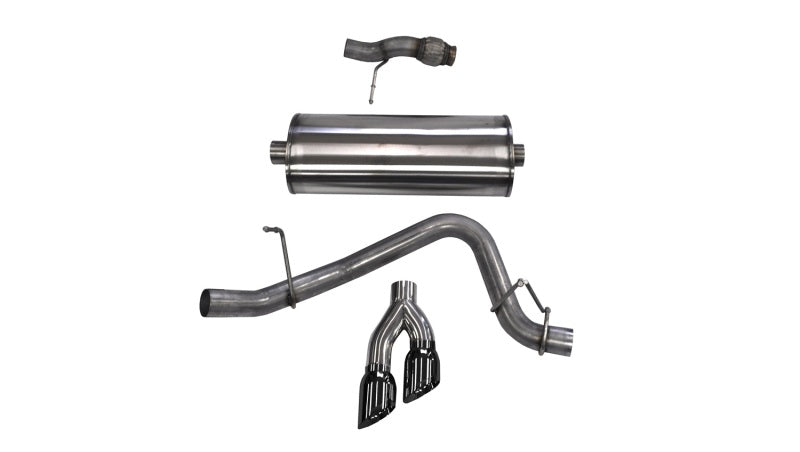 Corsa 2015-2020 Chevy Tahoe/GMC Yukon Cat-Back Exhaust Sport 3in Single Side Twin Black 4in Tips Corsa 2015-2020 Chevy Tahoe/GMC Yukon Cat-Back Exhaust Sport 3in Single Side Twin Black 4in Tips