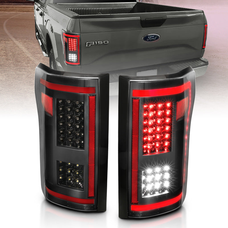 ANZO 15-17 Ford F-150 LED Taillights Black w/ Sequential ANZO 15-17 Ford F-150 LED Taillights Black w/ Sequential