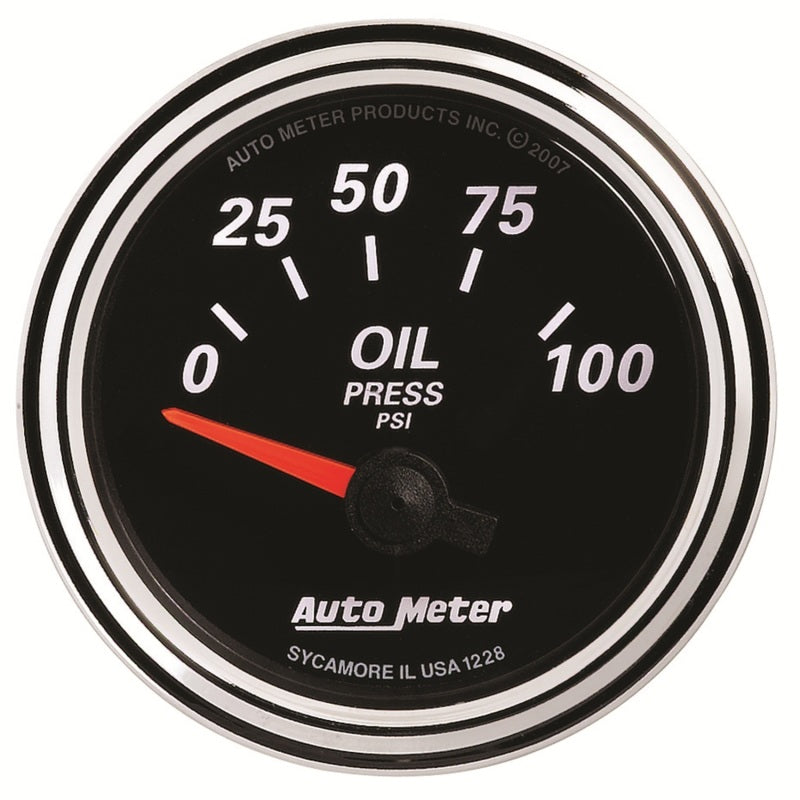 Autometer Designer Black II 52mm 100 PSI Oil Pressure Gauge Autometer Designer Black II 52mm 100 PSI Oil Pressure Gauge