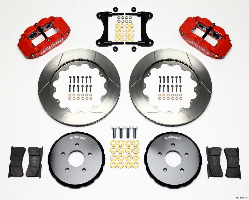 Wilwood Narrow Superlite 6R Front Hat Kit 14.00in Red Nissan 370Z/Fiti G37 Wilwood Narrow Superlite 6R Front Hat Kit 14.00in Red Nissan 370Z/Fiti G37