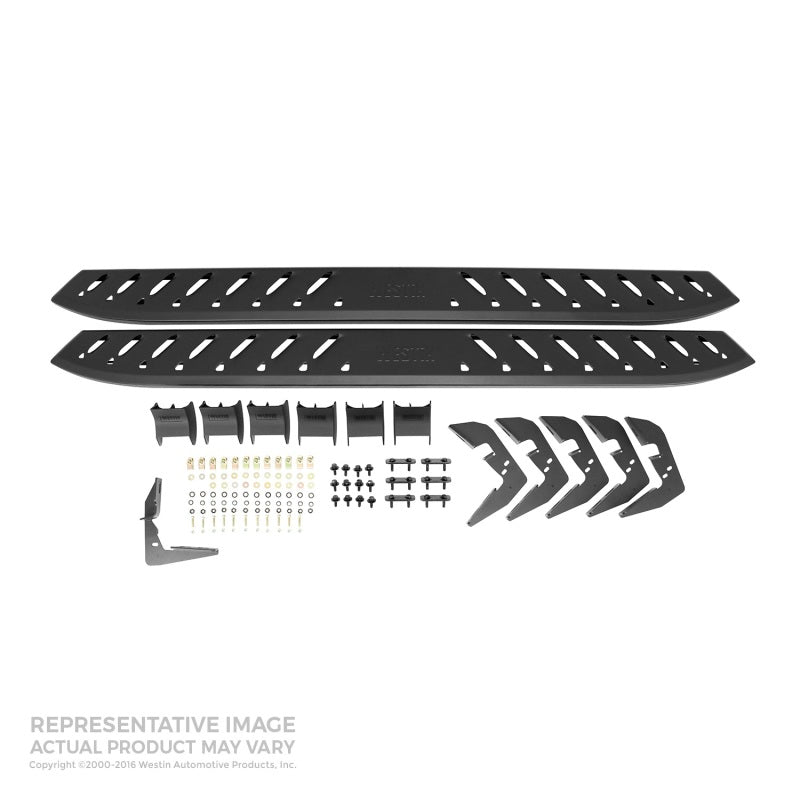 Westin 2005-2018 Toyota Tacoma Dbl Cab Thrasher Running Boards - Textured Black Westin 2005-2018 Toyota Tacoma Dbl Cab Thrasher Running Boards - Textured Black