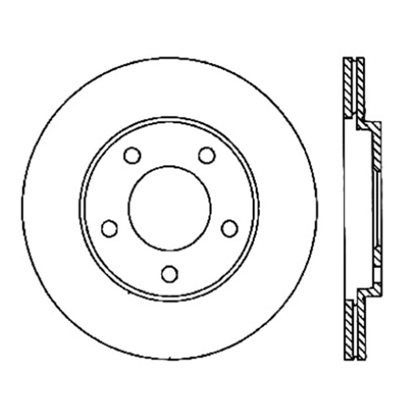 StopTech Power Slot 05-10 Mustang V6/4.0L / GT V8-4.6L Rear Left Slotted Rotor StopTech Power Slot 05-10 Mustang V6/4.0L / GT V8-4.6L Rear Left Slotted Rotor